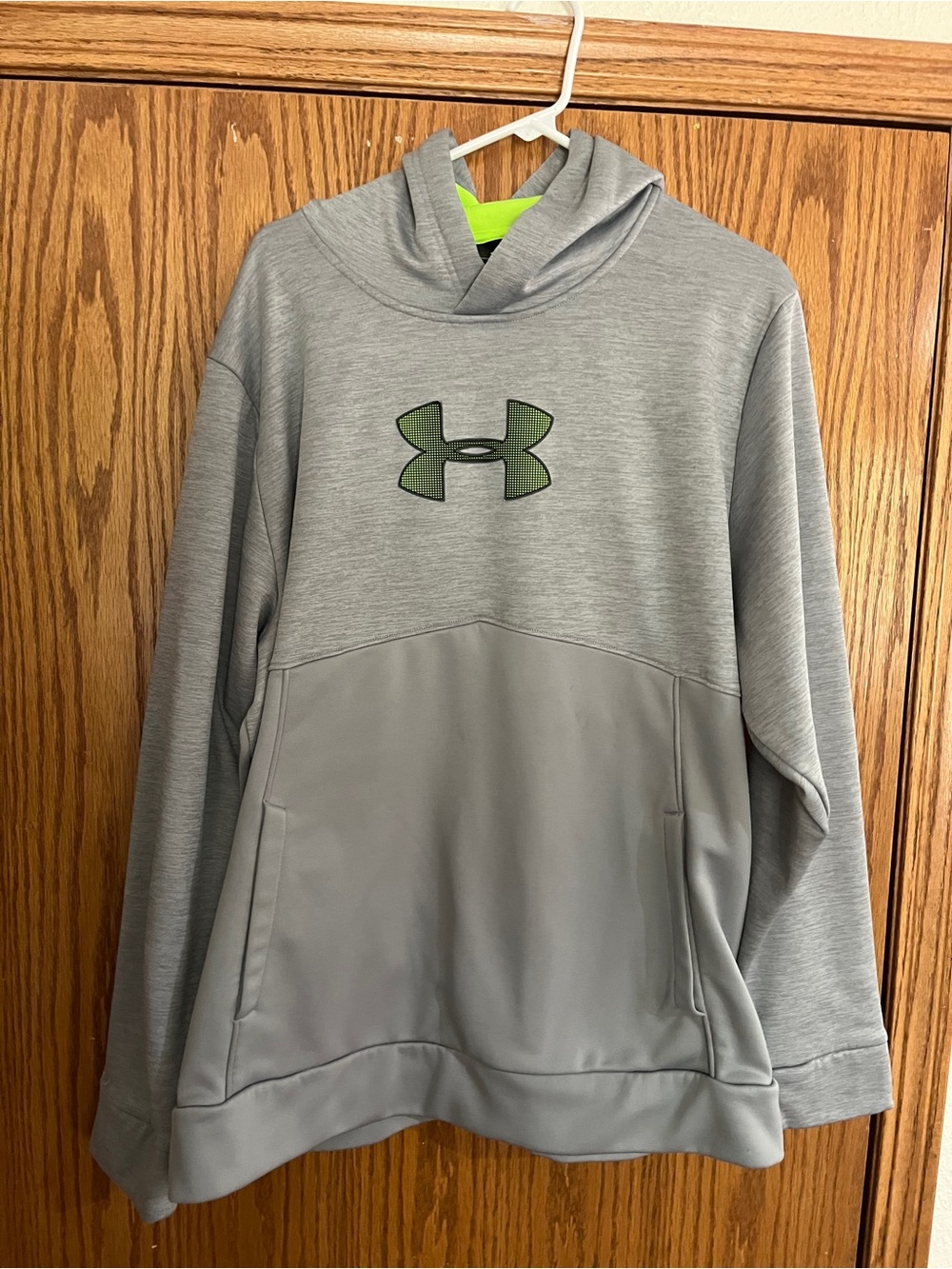 Under Armour Neon Green and Gray Pullover Hoodie